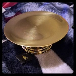 NIB Brass 3 wick candle holder